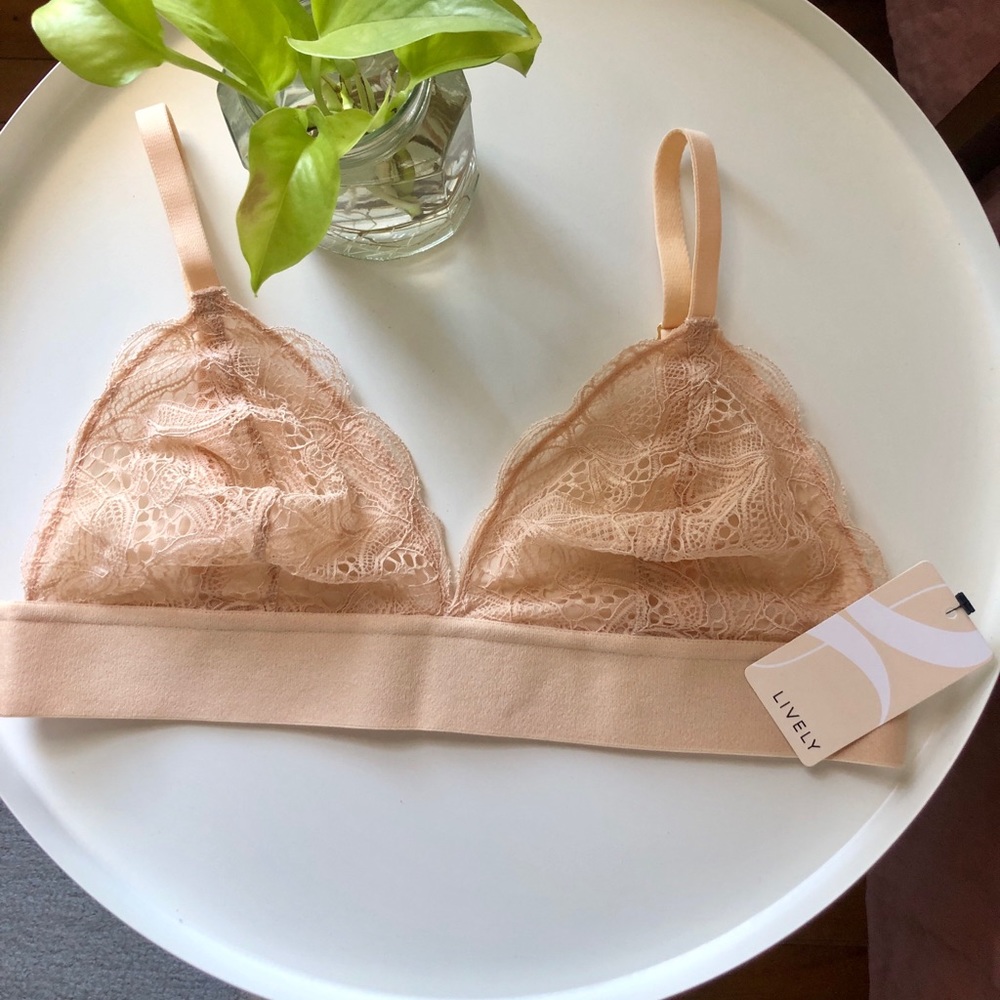 Lively The Long-Lined Lace Bralette - Nude